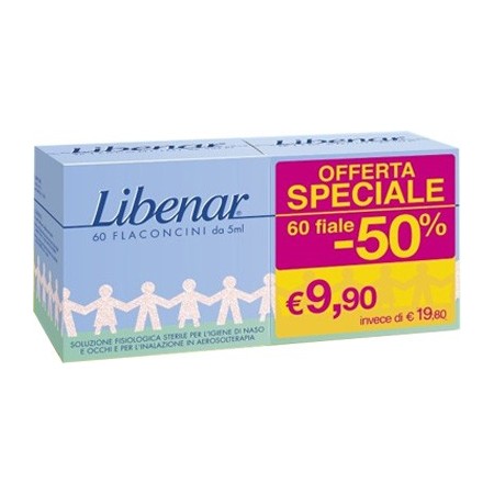 Libenar Soluzione Fisiologica per Lavaggi Nasali - PROMO 60 Flaconcini