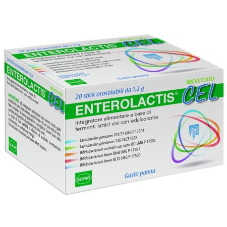 Enterolactis Cel Integratore Fermenti Lattici Vivi 20 Stick Orosolubili