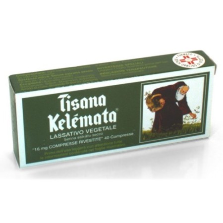 Tisana Kelemata 16 mg Senna Foglie Lassativo Vegetale 40 Compresse Rivestite