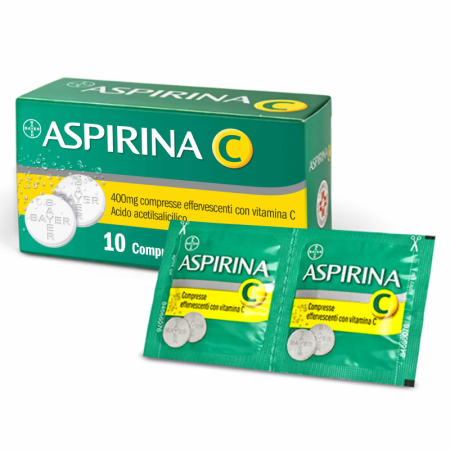 Aspirina C Raffreddore e Influenza 400 mg Acido Acetilsalicilico   240 mg Vitamina C 10 Compresse Ef