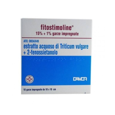 Fitostimoline 15% Garze Impregnate Estratto Acquoso Di Triticum Vulgare 10 Garze