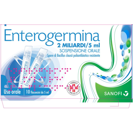 Enterogermina 2 Miliardi/5 ml Bacillus Clausii 10 Flaconcini