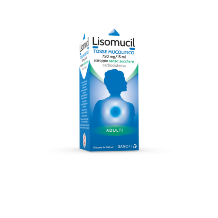 Lisomucil Tosse Mucolitico Senza Zucchero 750 mg/15 ml Sciroppo Adulti 200 ml