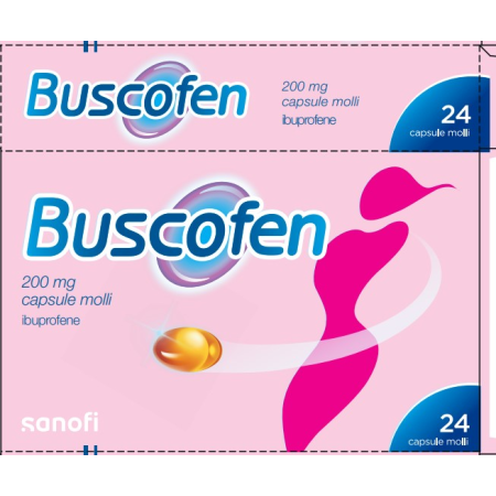 Buscofen 200 mg Ibuprofene Analgesico 24 Capsule Molli