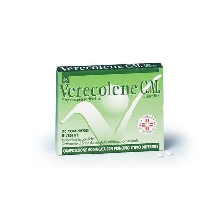 Verecolene C.M. 5mg  Bisacodile Stitichezza Occasionale 20 Compresse Rivestite