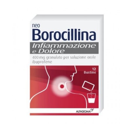 Neo Borocillina Infiammazione e Dolore 400mg Granulato Soluzione Orale 12 Bustine