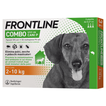 Frontline Combo Soluzione Spot-On Cani Taglia Piccola 2-10 kg 3 Pipette Monodose