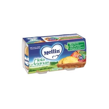 Mellin Omogeneizzato di Frutta Mela e Ananas 2 x 100 g