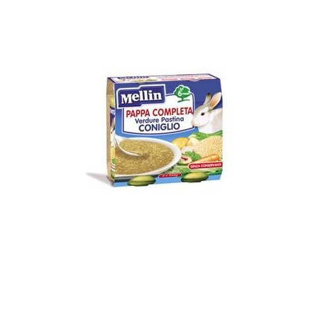 Mellin Pappa Completa Verdure Pastina Coniglio 2 x 250g