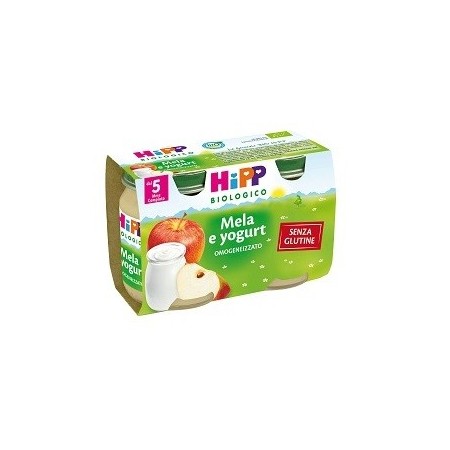 Hipp Biologico Omogeneizzato Merenda Mela e Yogurt 2 x125 g