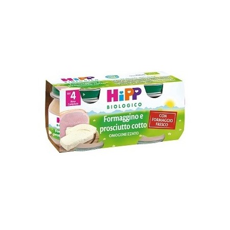 Hipp Biologico Omogeneizzato Formaggino Prosciutto Cotto 2x80g