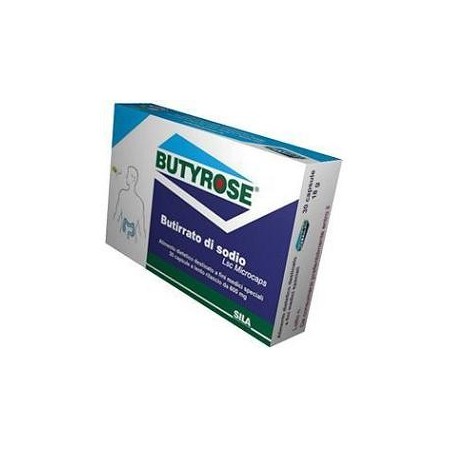 Butyrose Integratore di Butirrato di sodio Per L'intestino 30 Capsule