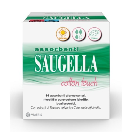 Saugella Cotton Touch Giorno PROMO 14 Assorbenti Con Ali