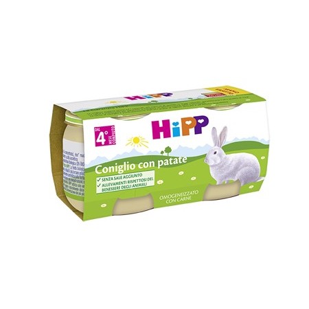 Hipp Biologico Omogeneizzato Coniglio e Patate 2x80 g