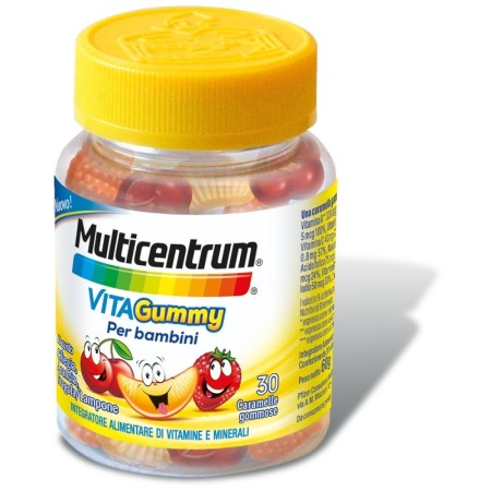 Multicentrum VitaGummy Integratore Vitamine e Minerali Bambini 3  anni Vitamina D Iodio 30 Caramelle