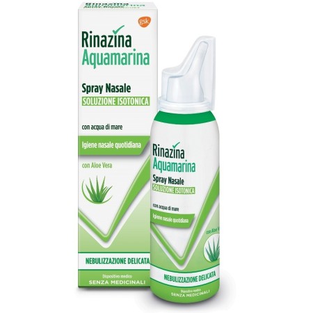 Rinazina Aquamarina Spray Nasale Isotonico con Aloe Vera 100 ml