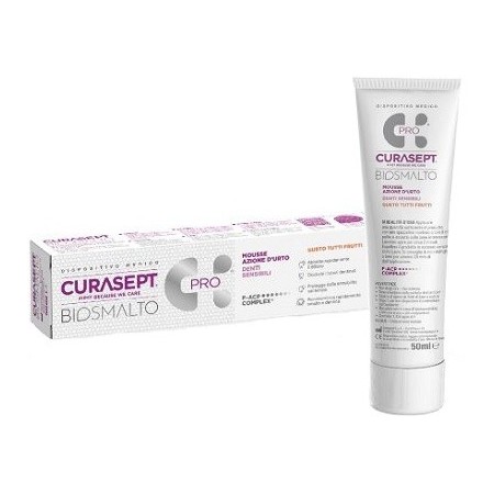 Curasept Biosmalto Denti Sensibili Mousse Azione D'urto Domiciliare 50 ml