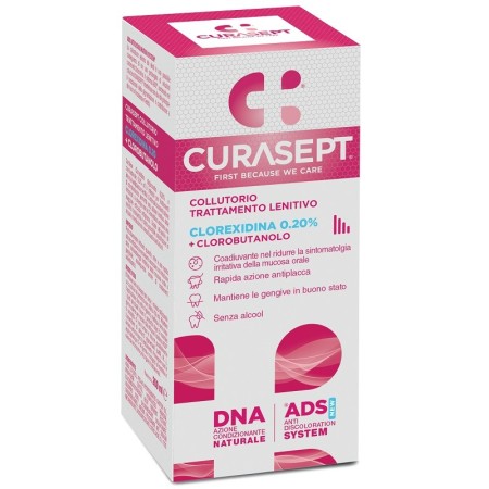 Curasept ADS Clorexidina 0,20   Clorobutanolo Collutorio Trattamento Lenitivo 200 ml   Dentifricio 6