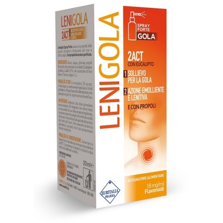 Lenigola Spray Forte Integratore Con Propoli Mal Di Gola 20 Ml