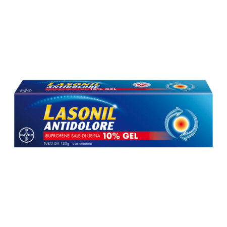 Lasonil Antidolore Gel Antinfiammatorio Dolori Muscolari e Articolari Ibuprofene Sale di Lisina 10% 