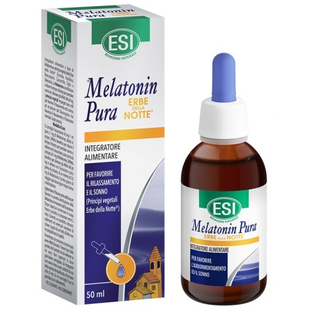 Esi Melatonin Pura Gocce Erbe della Notte Integratore Sonno Tranquillo 50 ml