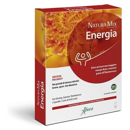 Aboca Natura Mix Advanced Energia Integratore Energizzante 10 Flaconcini