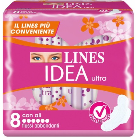 Lines Idea Ultra Assorbenti Flusso Abbondante 8 Pezzi