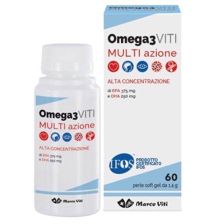 Omega3 Viti Integratore Multi Azione 60 Perle Soft Gel PROMO