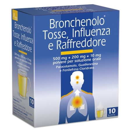 Bronchenolo Tosse Influenza e Raffreddore Polvere Per Soluzi