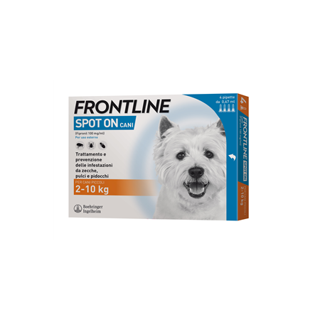 Frontline Spot-On Cani Taglia Piccola 2-10 kg 4 Pipette Monodose