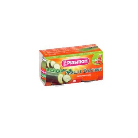 Plasmon Omogenizzati Piselli e Zucchine 2 Vasetti da 80 g