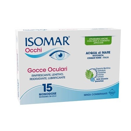 Isomar Occhi Monodose Gocce Oculari Occhi Rossi 15 Flaconcini