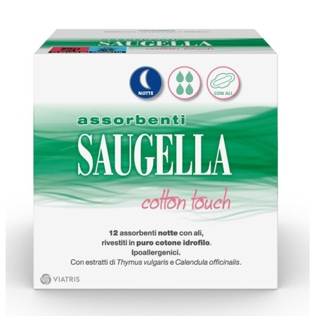 Saugella Cotton Touch Assorbenti Notte PROMO 12 Pezzi