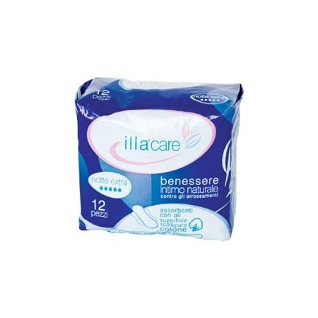 Illa Care Assorbenti Notte Ipoallergenici Extra 12 Pezzi