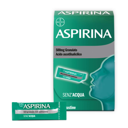Aspirina Granulato Senza Acqua Per Mal di Testa e Dolore 500