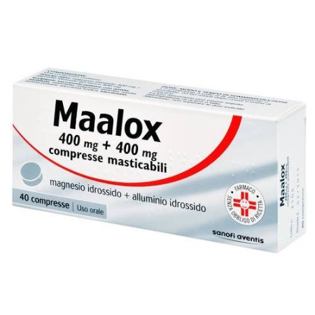 Maalox Compresse Antiacido 400mg 400mg 40 Compresse Masticab